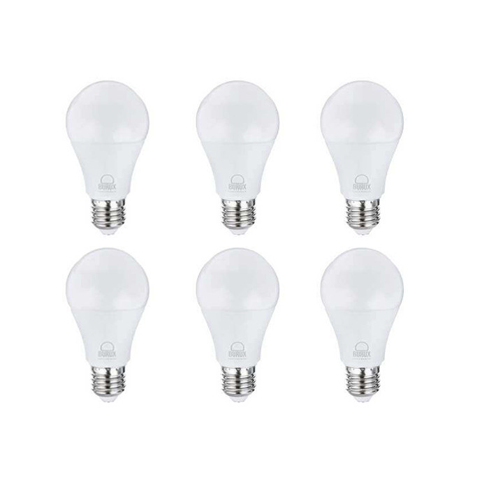 لامپ ال ای دی 10 وات بروکس مدل A60 پایه E27 بسته 6 عددی