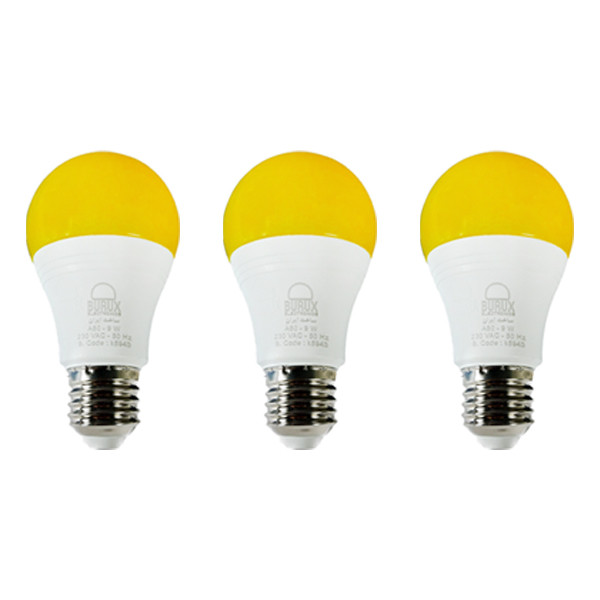 لامپ ال ای دی 9 وات بروکس مدل BRX رنگی پایه E27 بسته 3 عددی