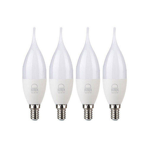 لامپ ال ای دی 7 وات بروکس مدل C37L پایه E14 بسته 4 عددی