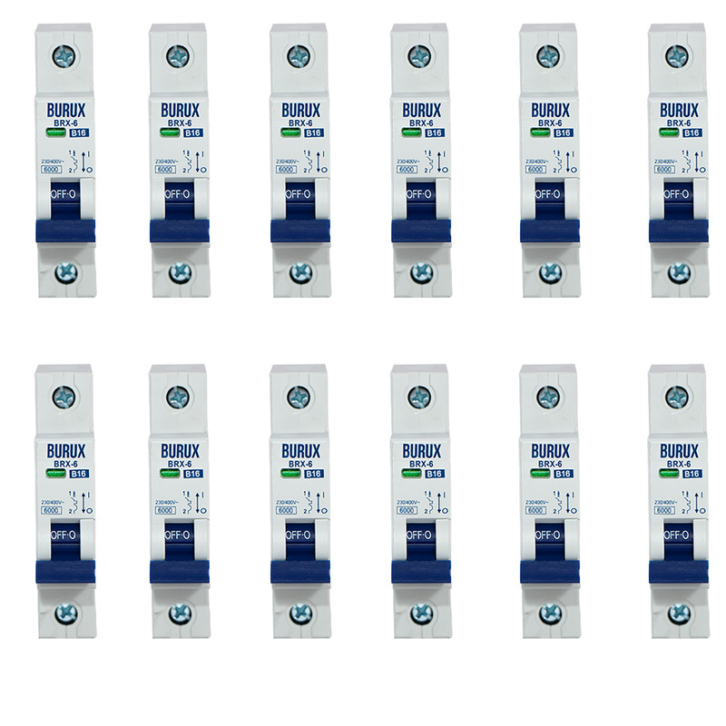 کلید مینیاتوری تکفاز 16 آمپر بروکس مدل BIG8703 بسته 12 عددی