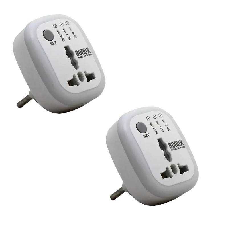 مبدل برق بروکس مدل 3 به 2 تایمردار بسته 2 عددی